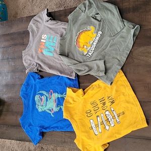 A lot of 4 cat and Jack boy shirts Size 18 months